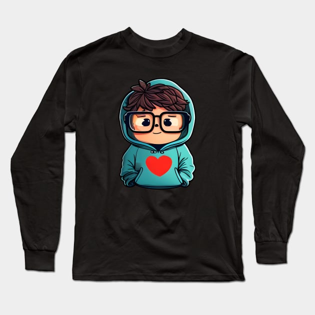 Hoddie love Guy Long Sleeve T-Shirt by MLArtifex